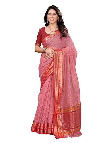 Kota Doria Cotton Checks Saree