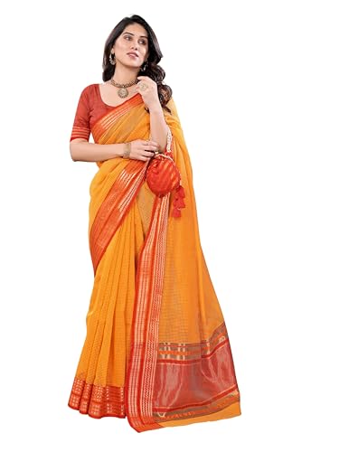 Kota Doria Cotton Checks Saree