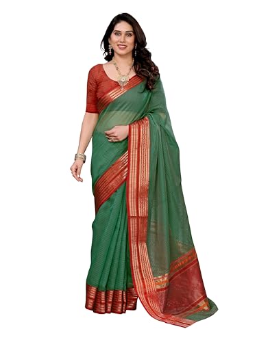 Kota Doria Cotton Checks Saree