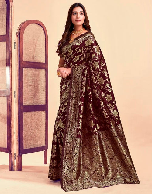 Kanjivaram Silk Banarasi Wedding Saree