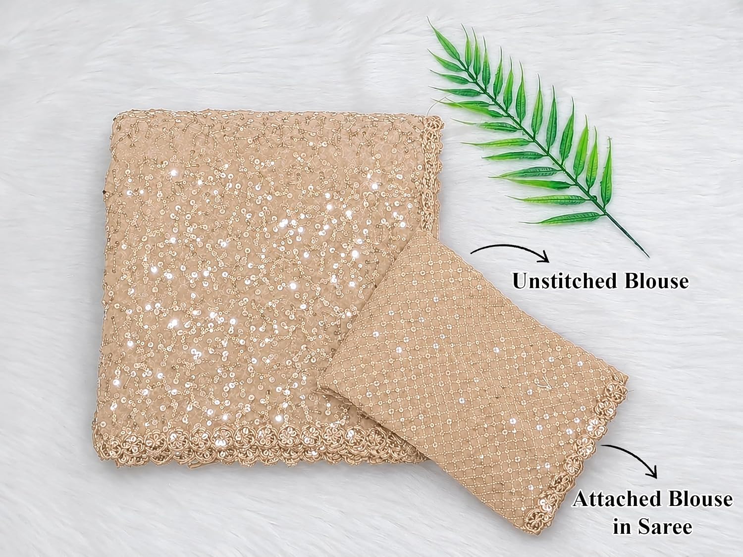 Sequin Georgette Saree - Effortless Draping & Glamour