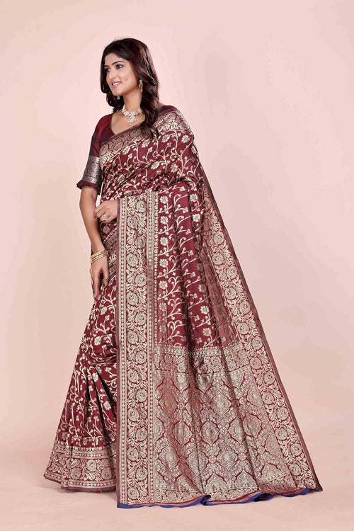 Rama Embroidered Bandhani Georgette Saree